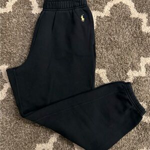 Polo Ralph Lauren Women’s Black Joggers W/ Gold Logo Size Medium